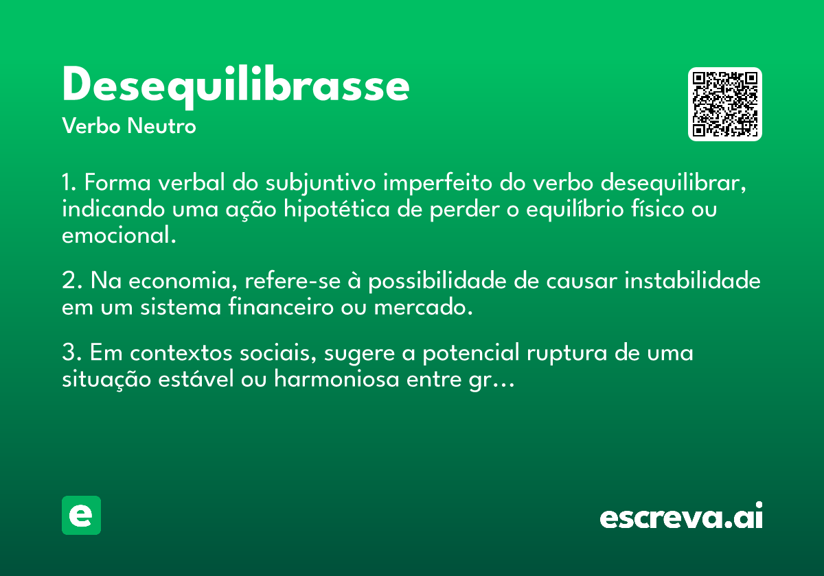 desequilibrasse