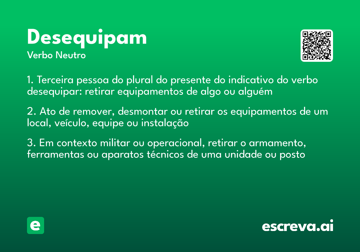 desequipam