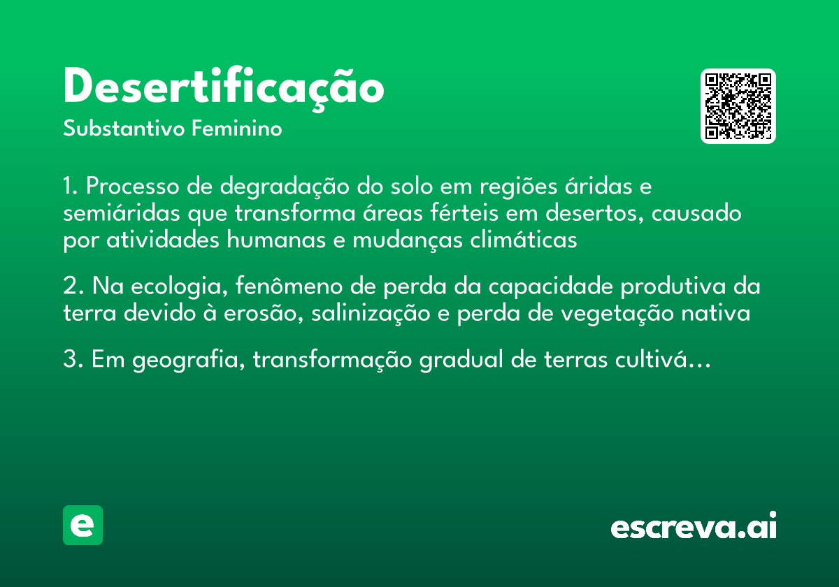 desertificação
