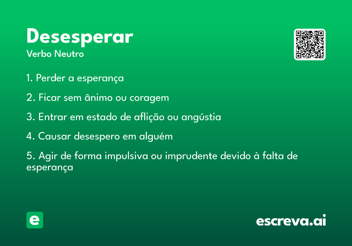 desesperar