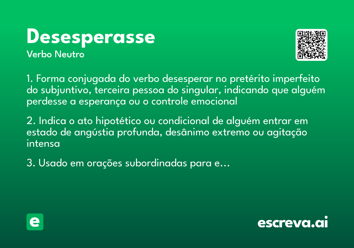 desesperasse