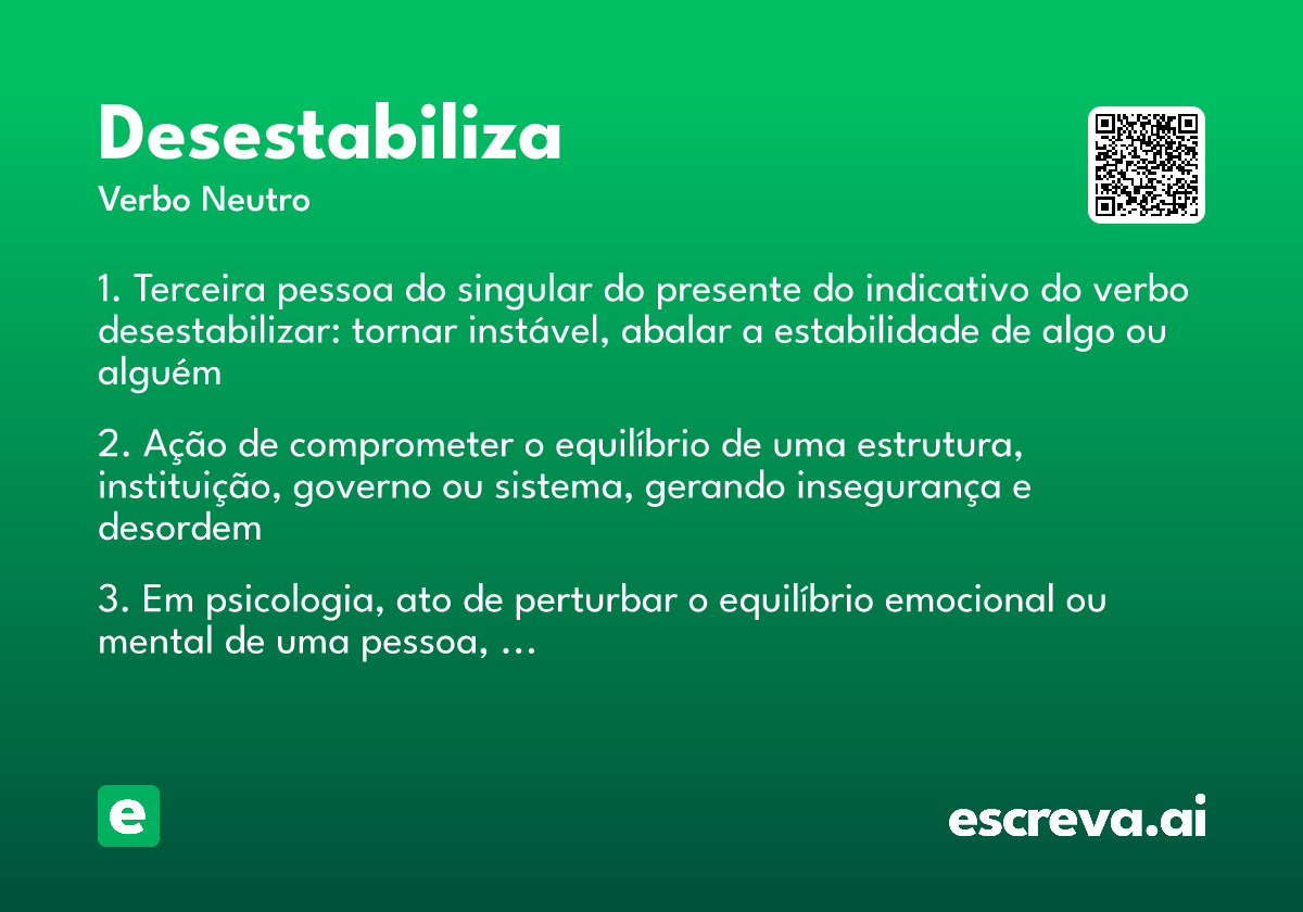 desestabiliza