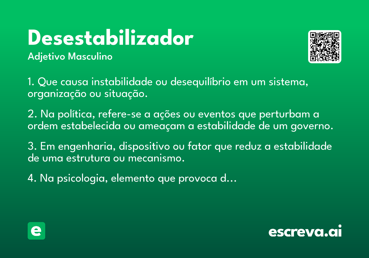 desestabilizador