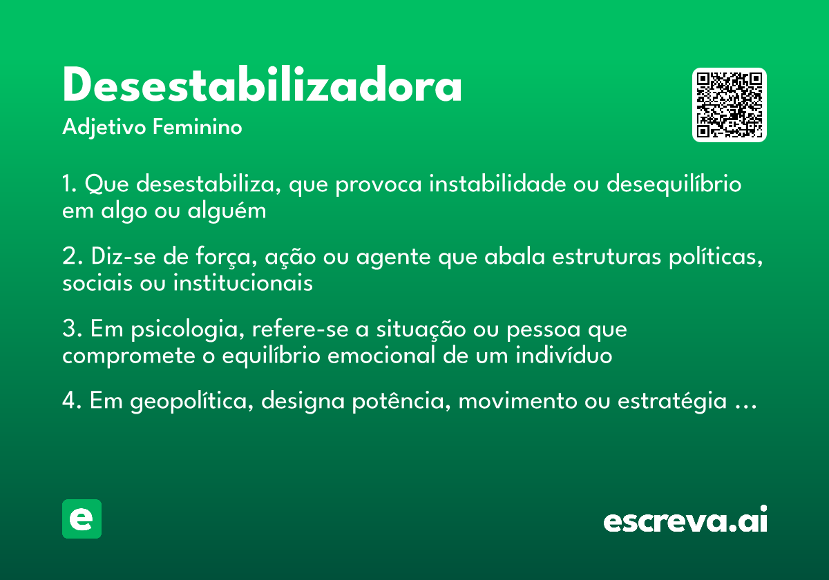 desestabilizadora