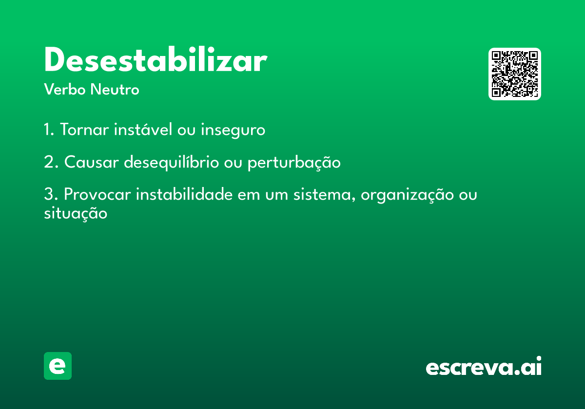 desestabilizar