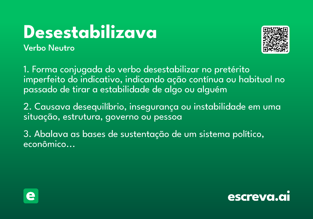 desestabilizava