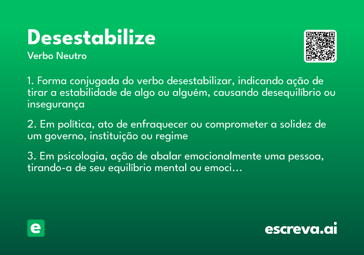 desestabilize