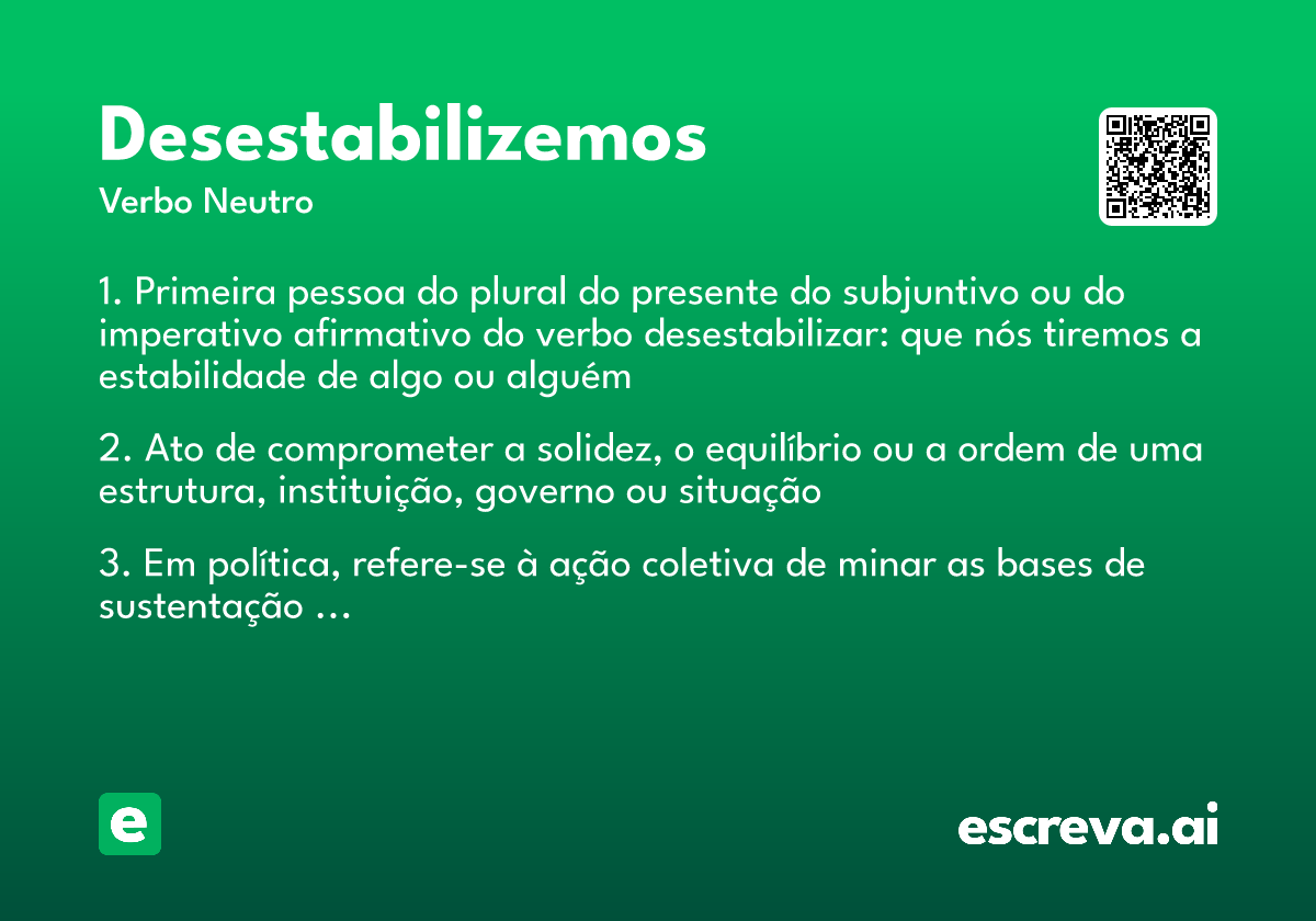 desestabilizemos
