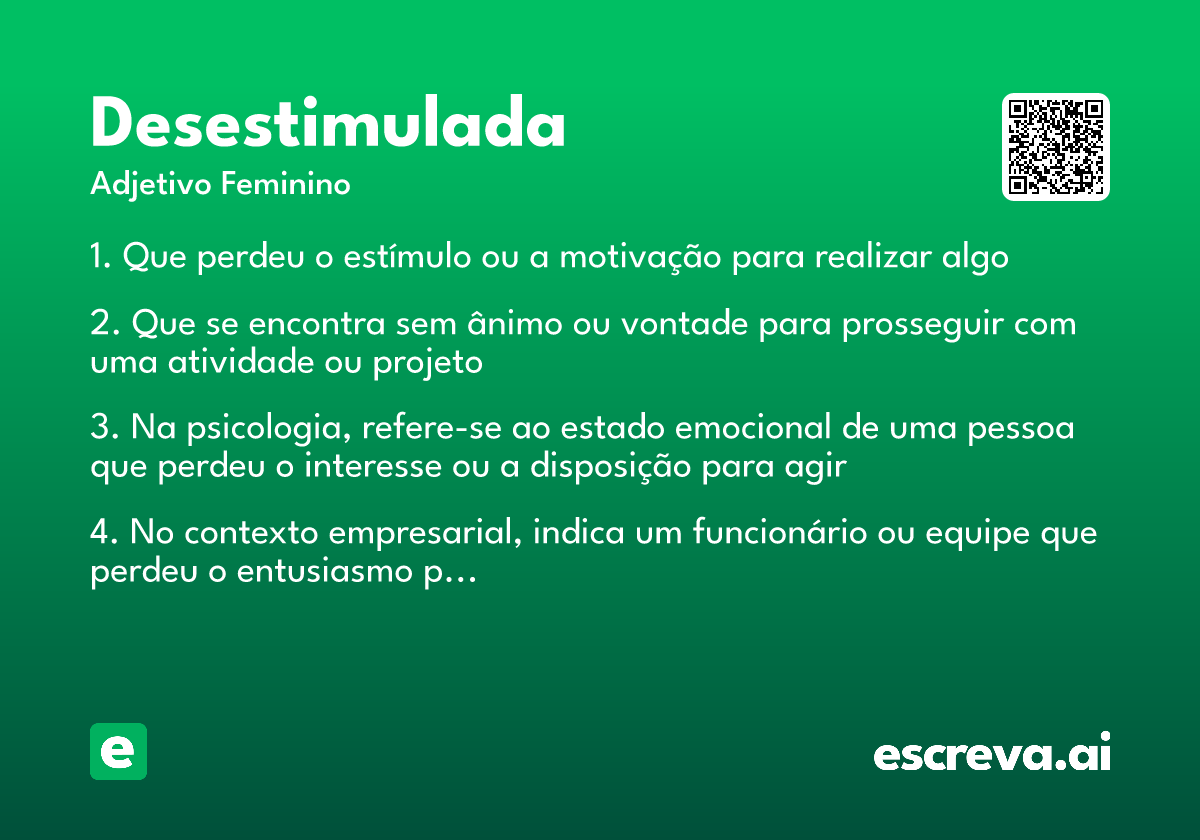 desestimulada