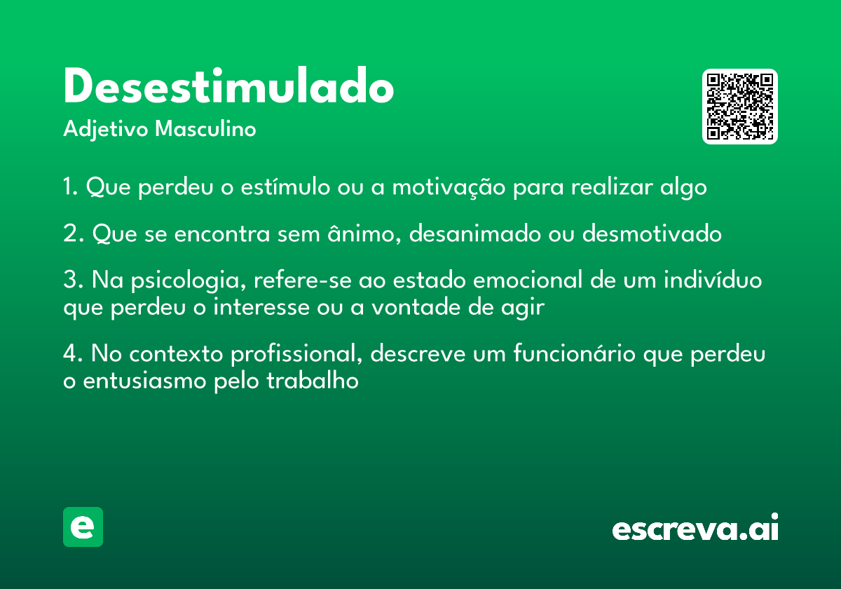desestimulado