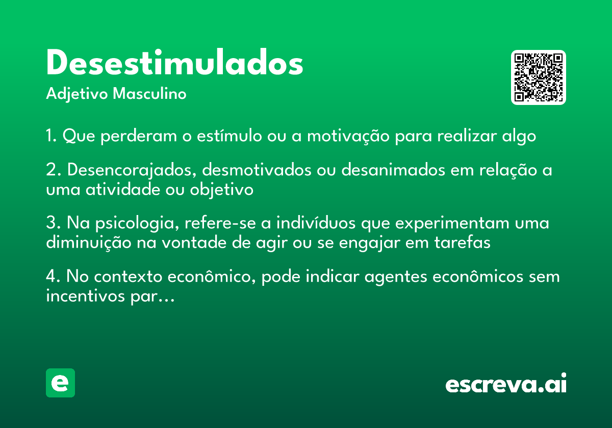 desestimulados