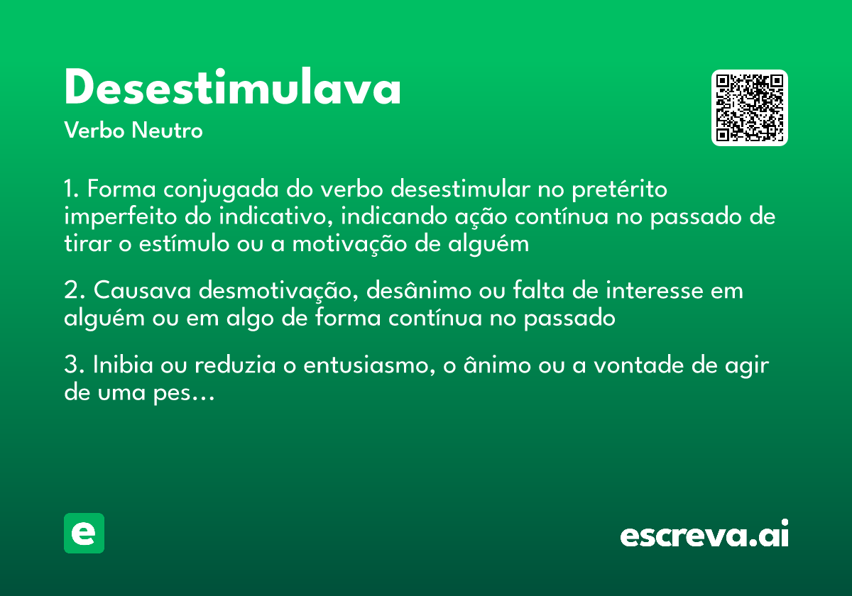 desestimulava