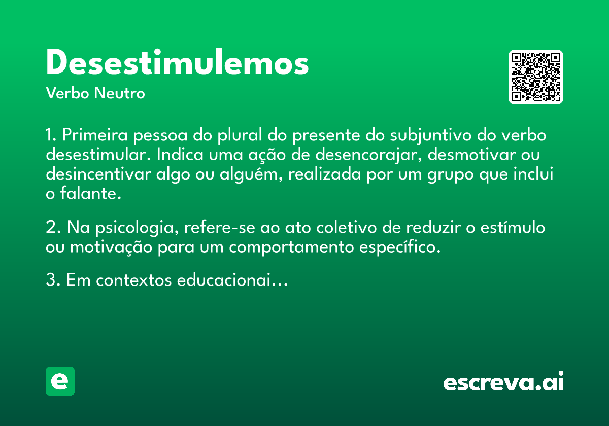 desestimulemos