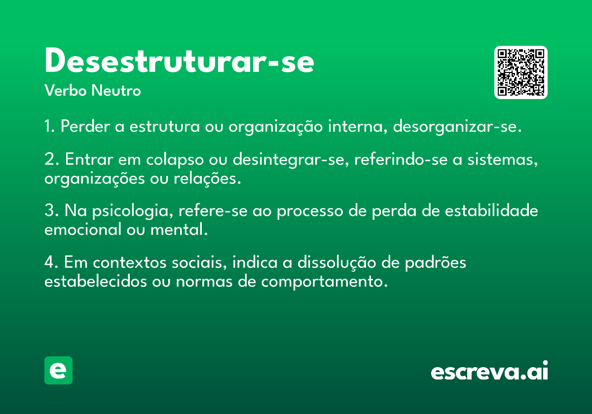 desestruturar-se