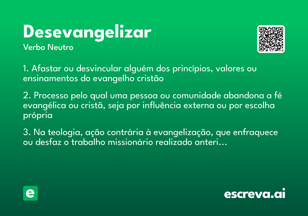 desevangelizar