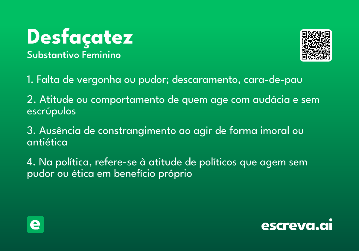 desfaçatez