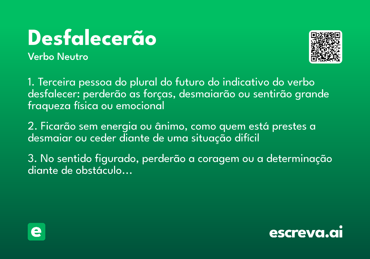 desfalecerão