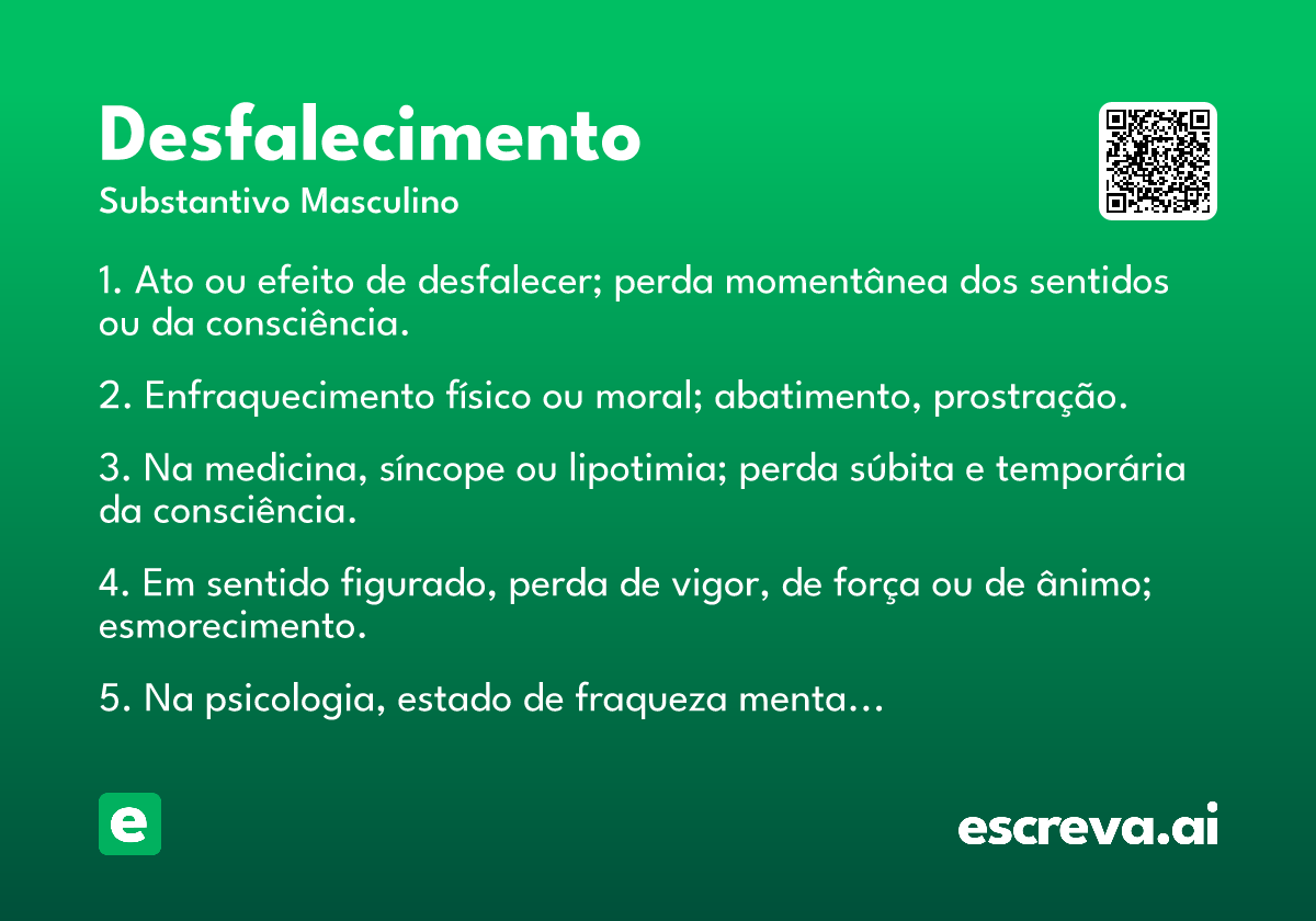 desfalecimento