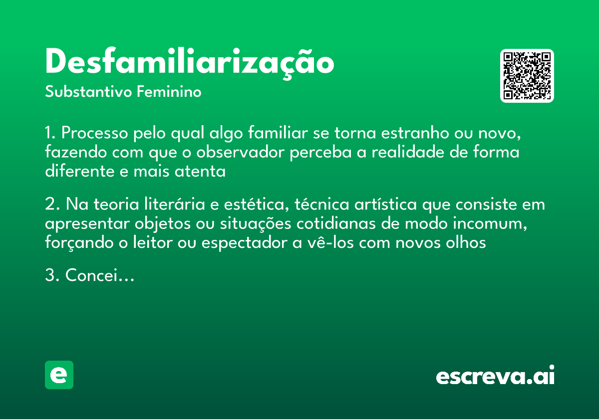 desfamiliarização