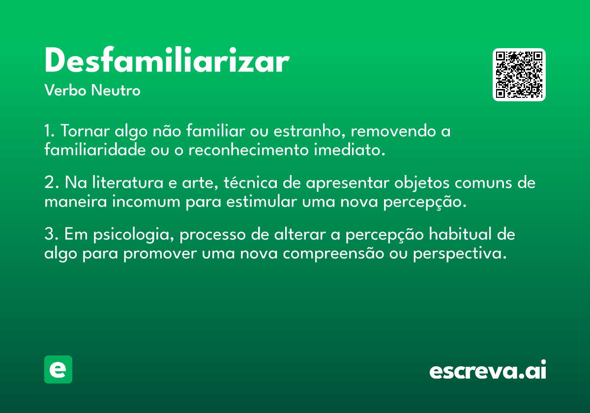 desfamiliarizar