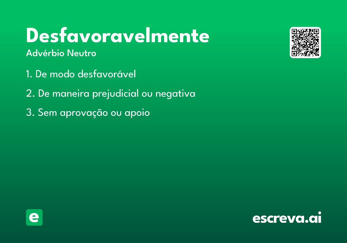 desfavoravelmente