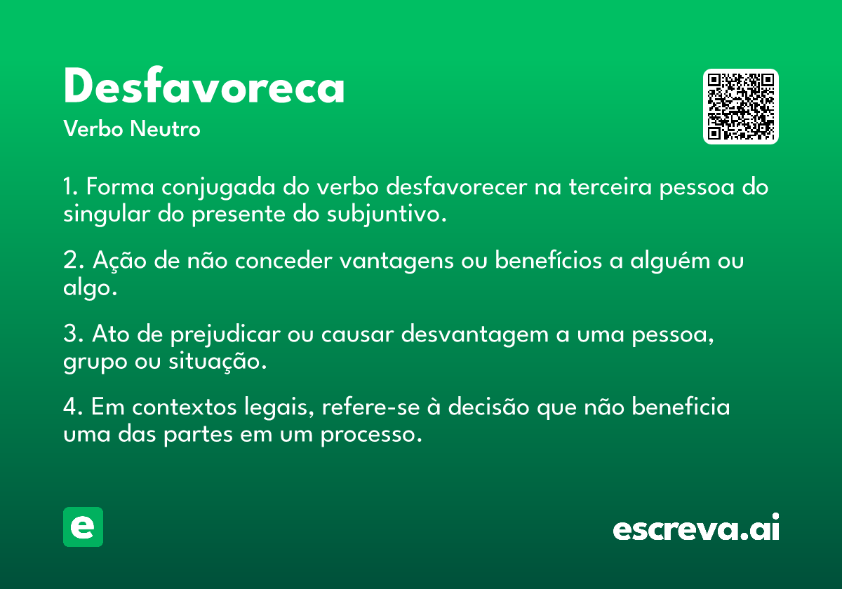 desfavoreca