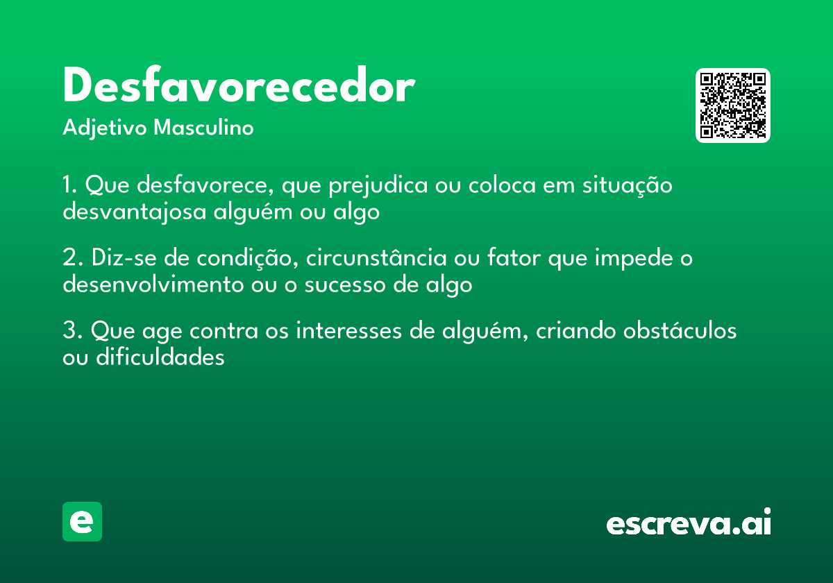 desfavorecedor