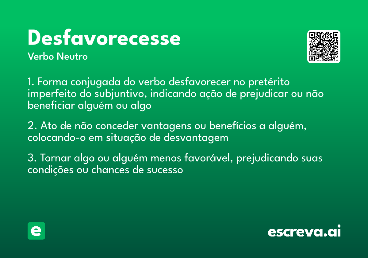 desfavorecesse