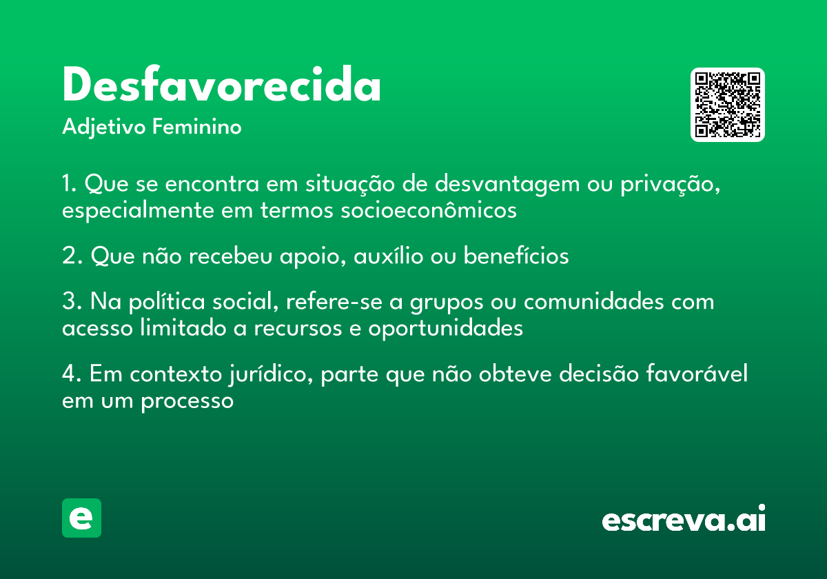 desfavorecida