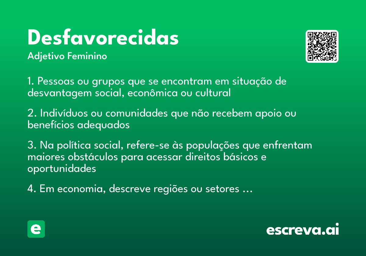 desfavorecidas