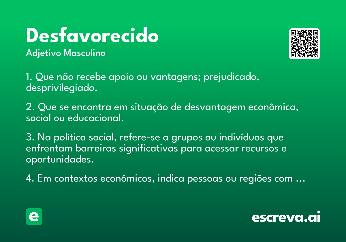 desfavorecido