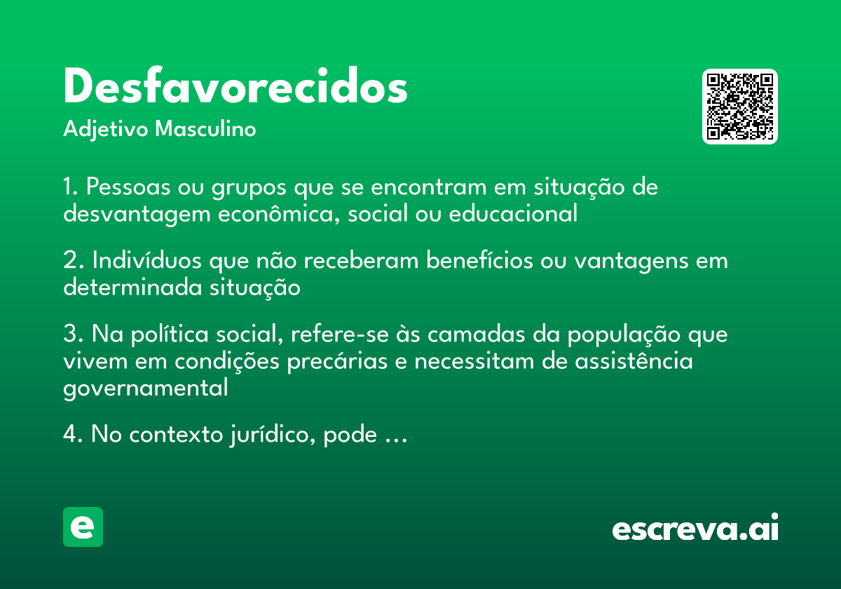 desfavorecidos