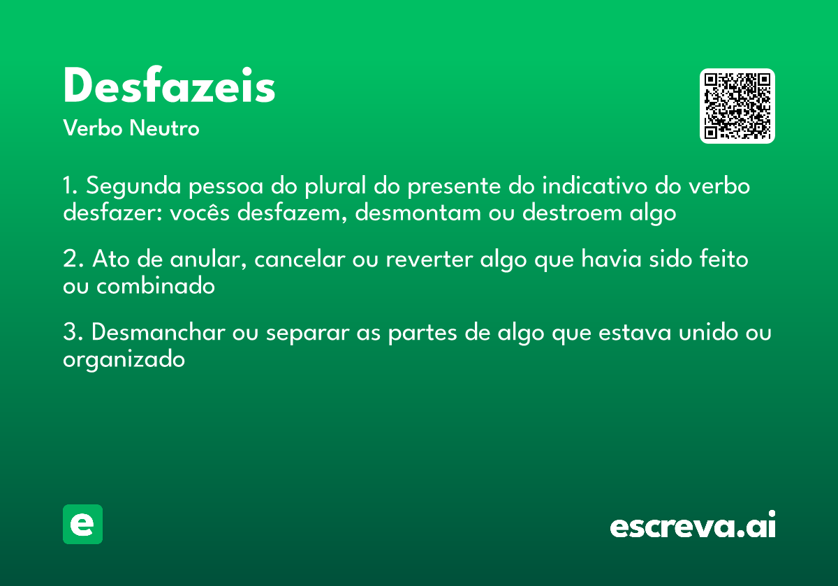 desfazeis