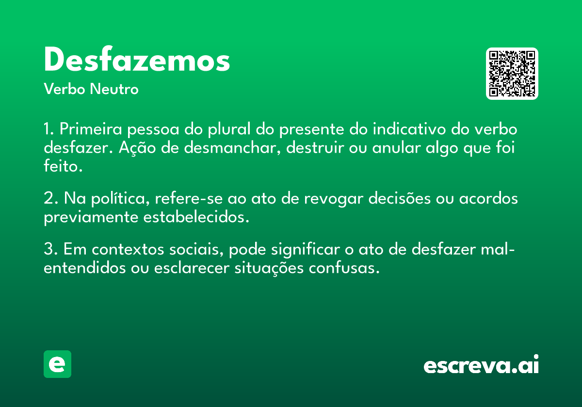 desfazemos