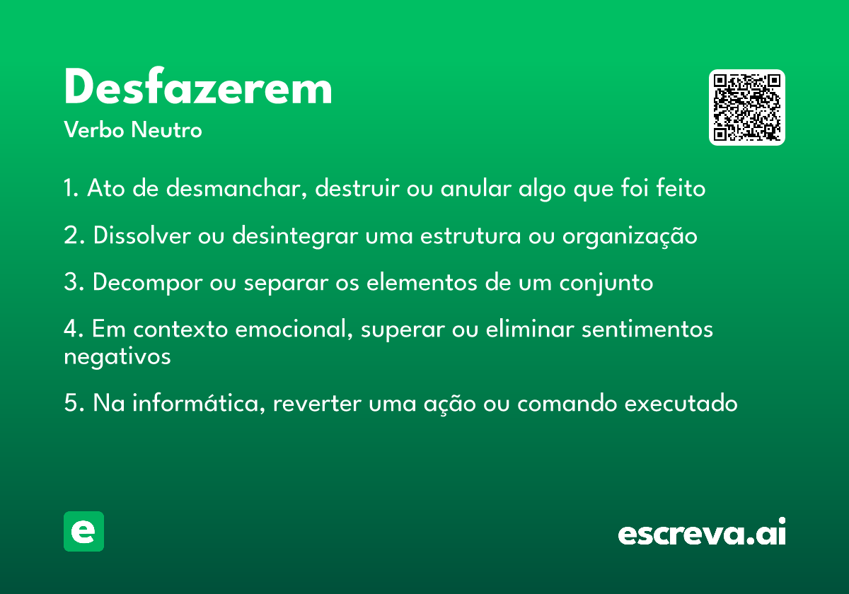 desfazerem