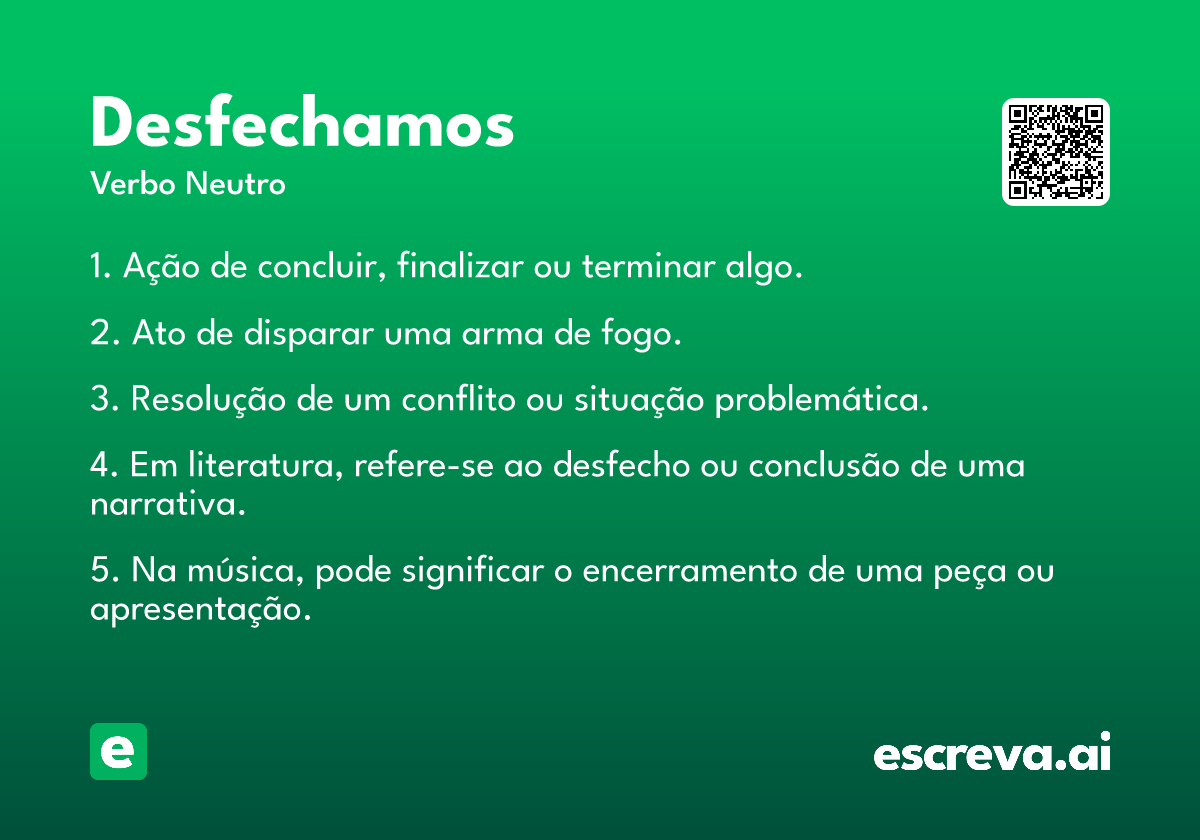 desfechamos