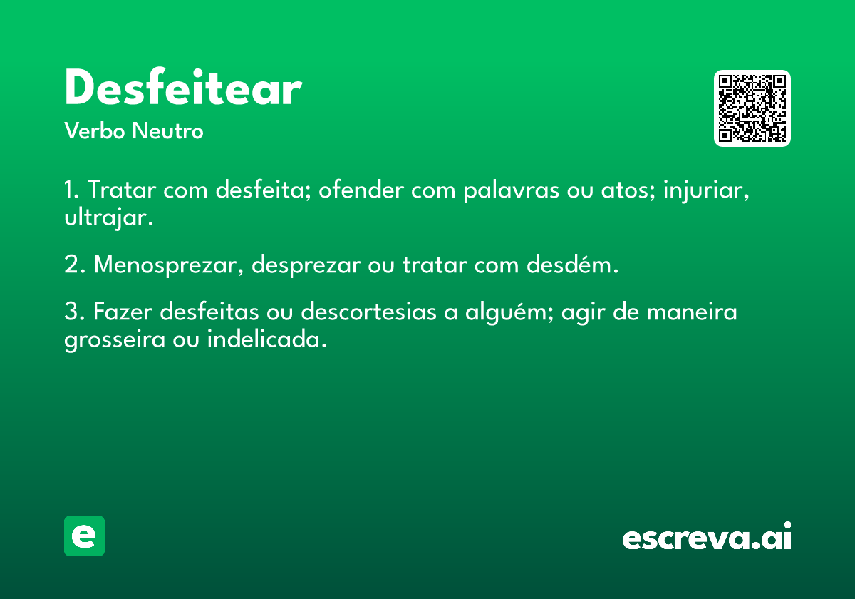 desfeitear