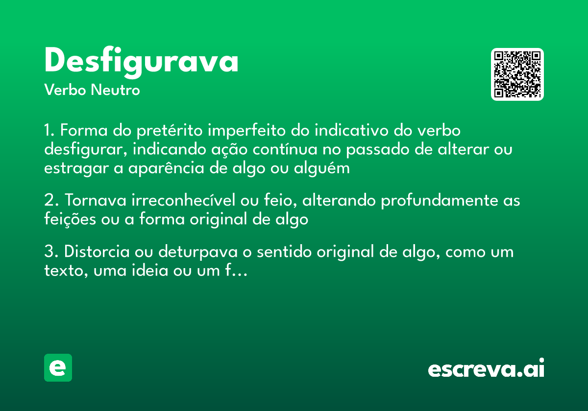 desfigurava