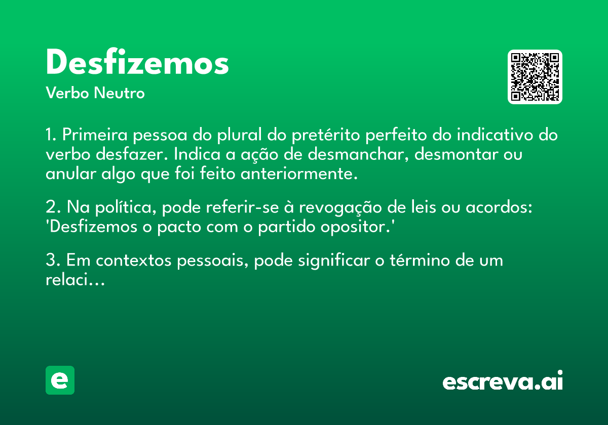 desfizemos