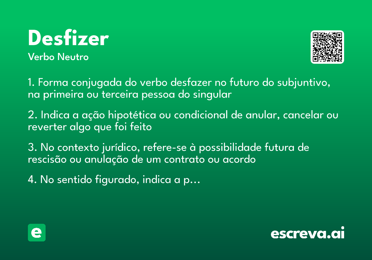 desfizer