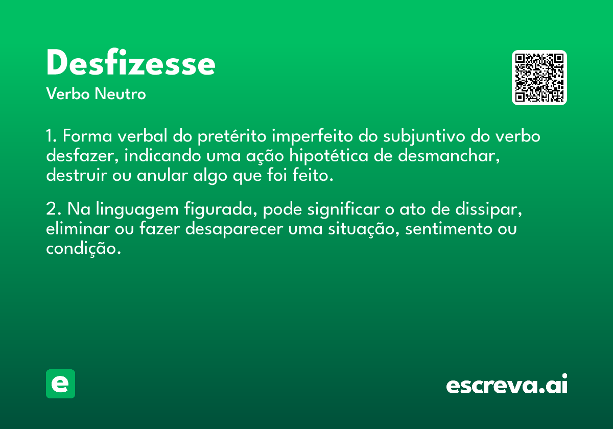 desfizesse