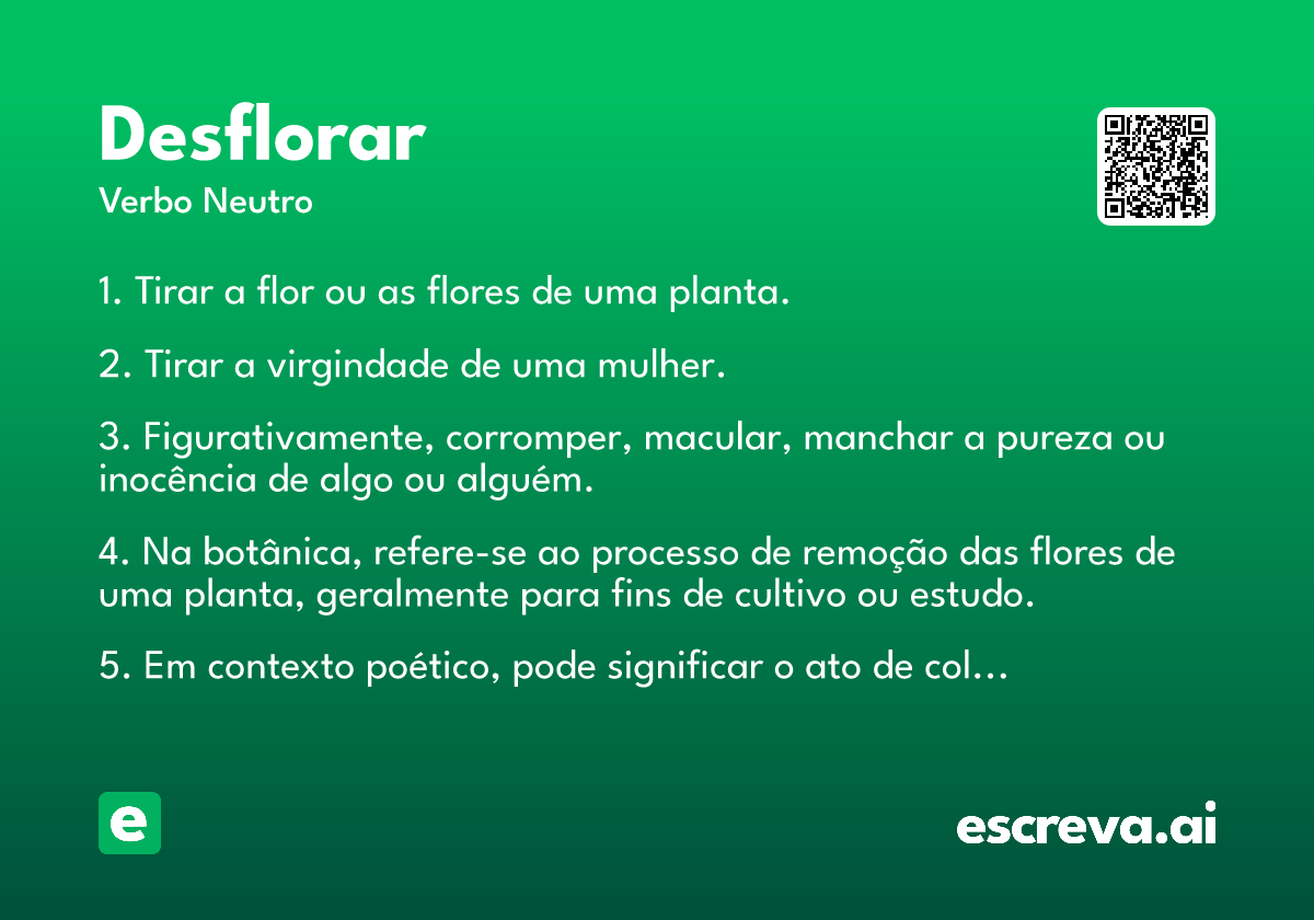 desflorar