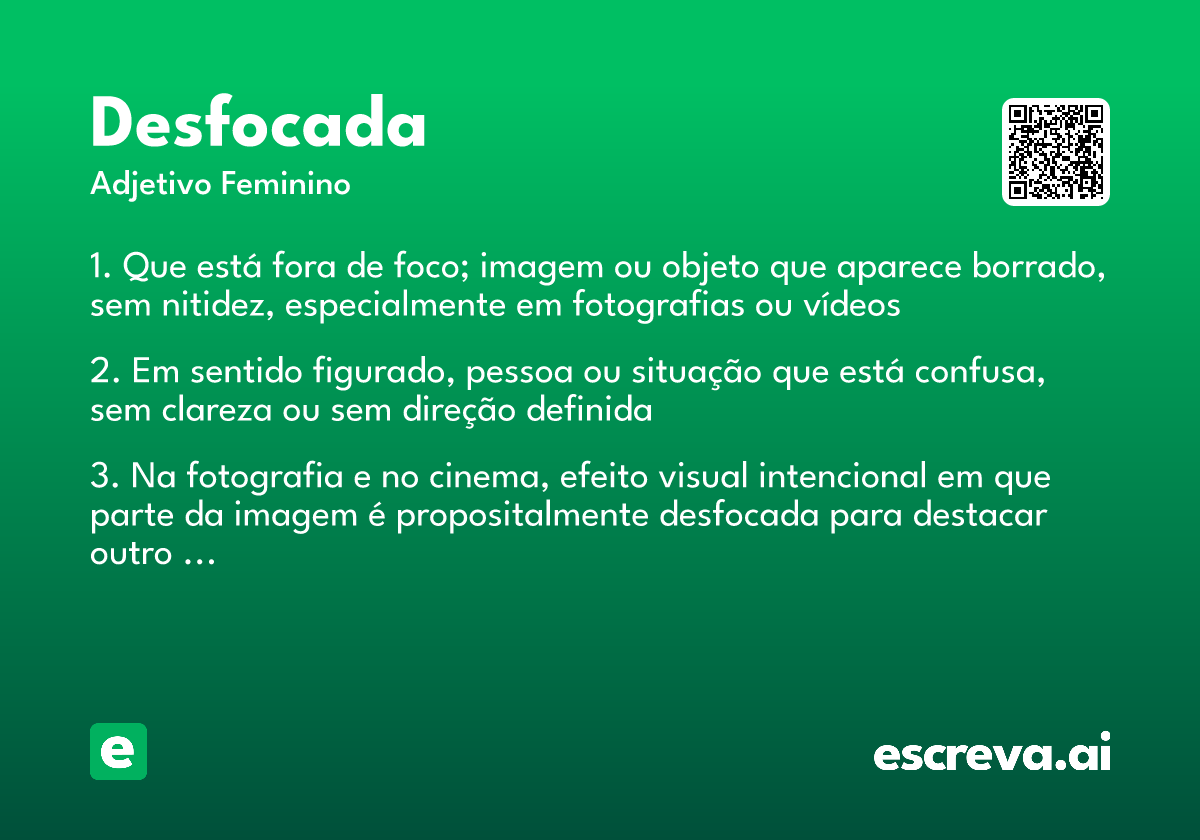 desfocada