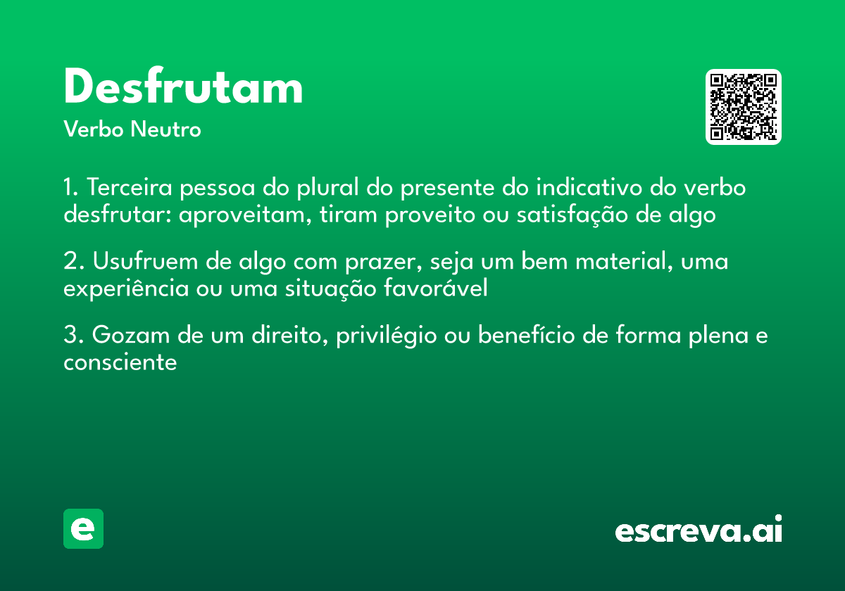 desfrutam