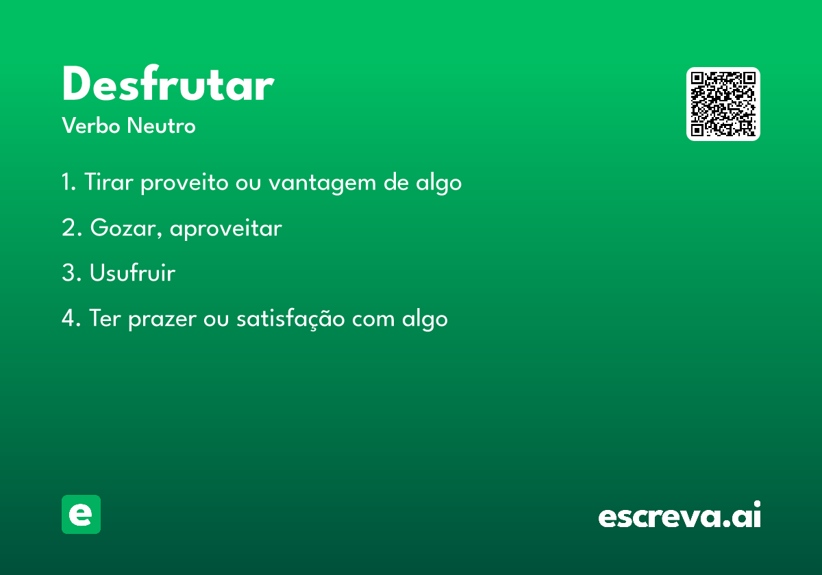desfrutar