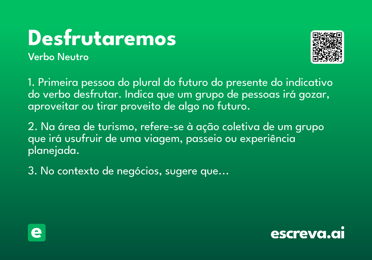 desfrutaremos