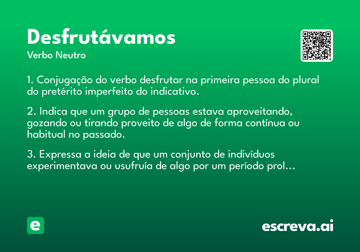 desfrutávamos
