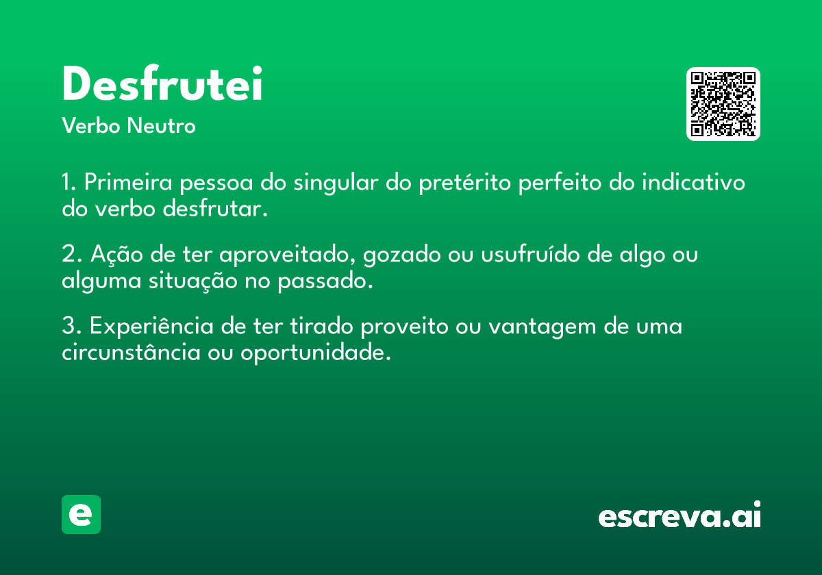 desfrutei