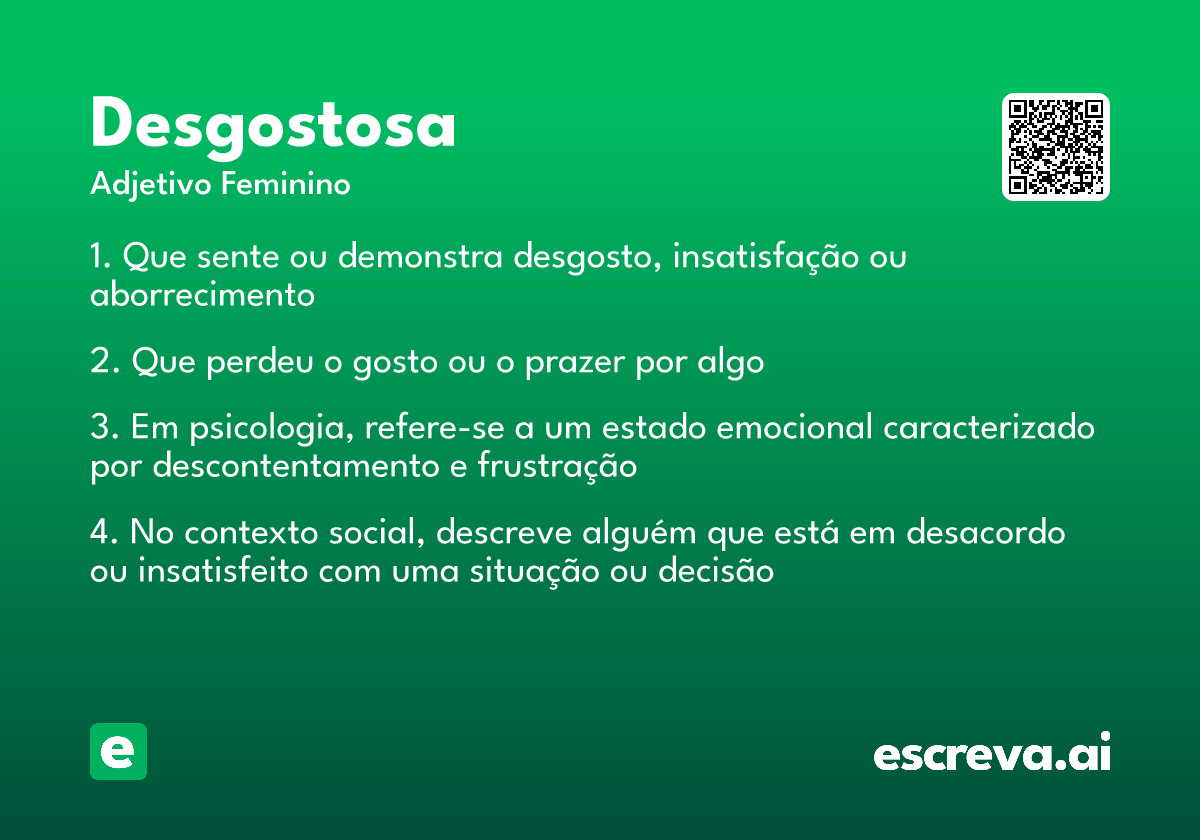 desgostosa