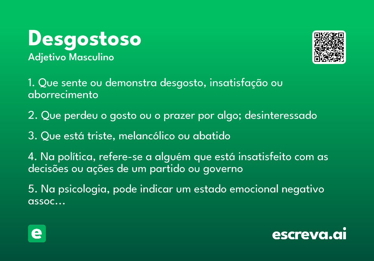 desgostoso
